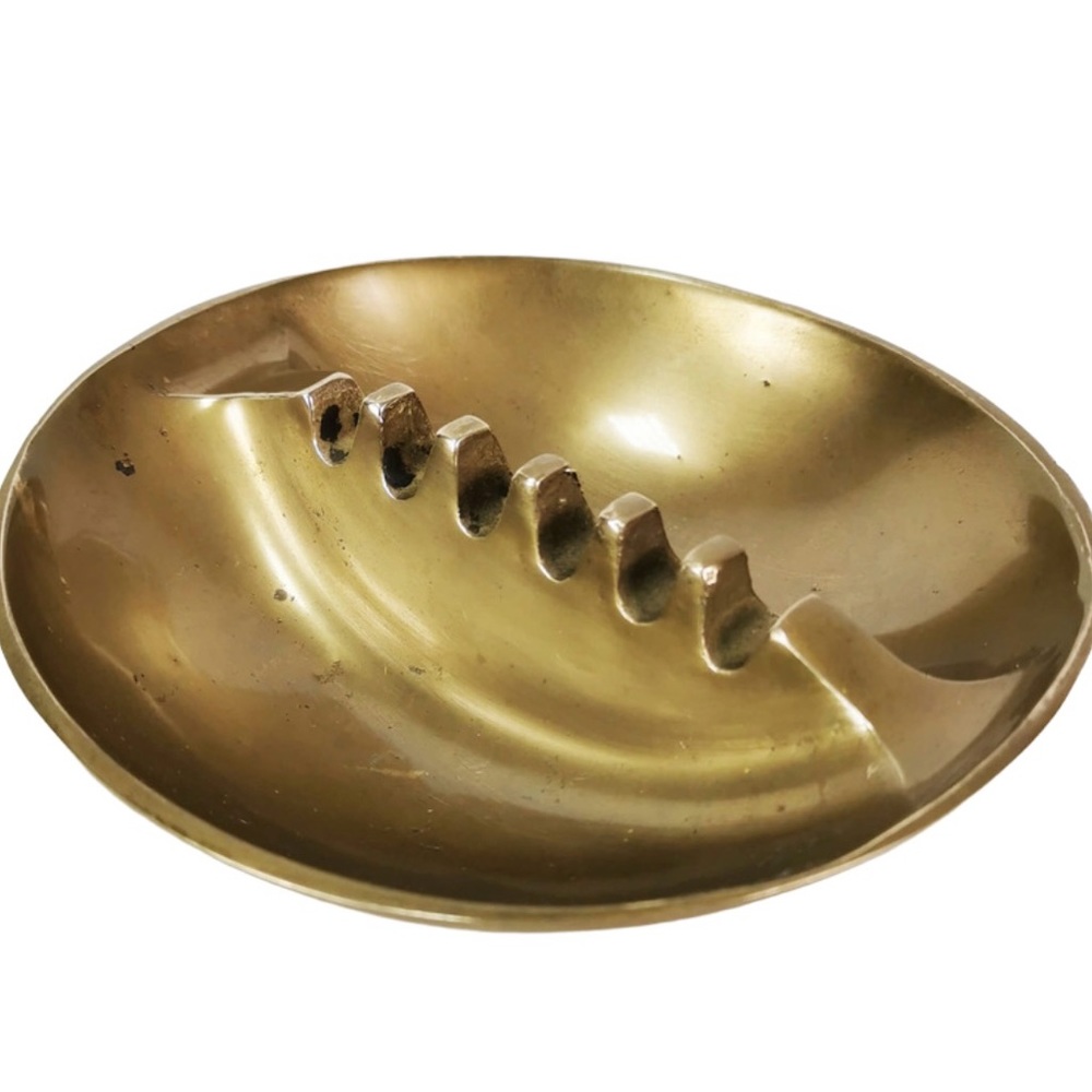 Modernist Brass Ashtray, Norway, 1960s Vintage Ashtary